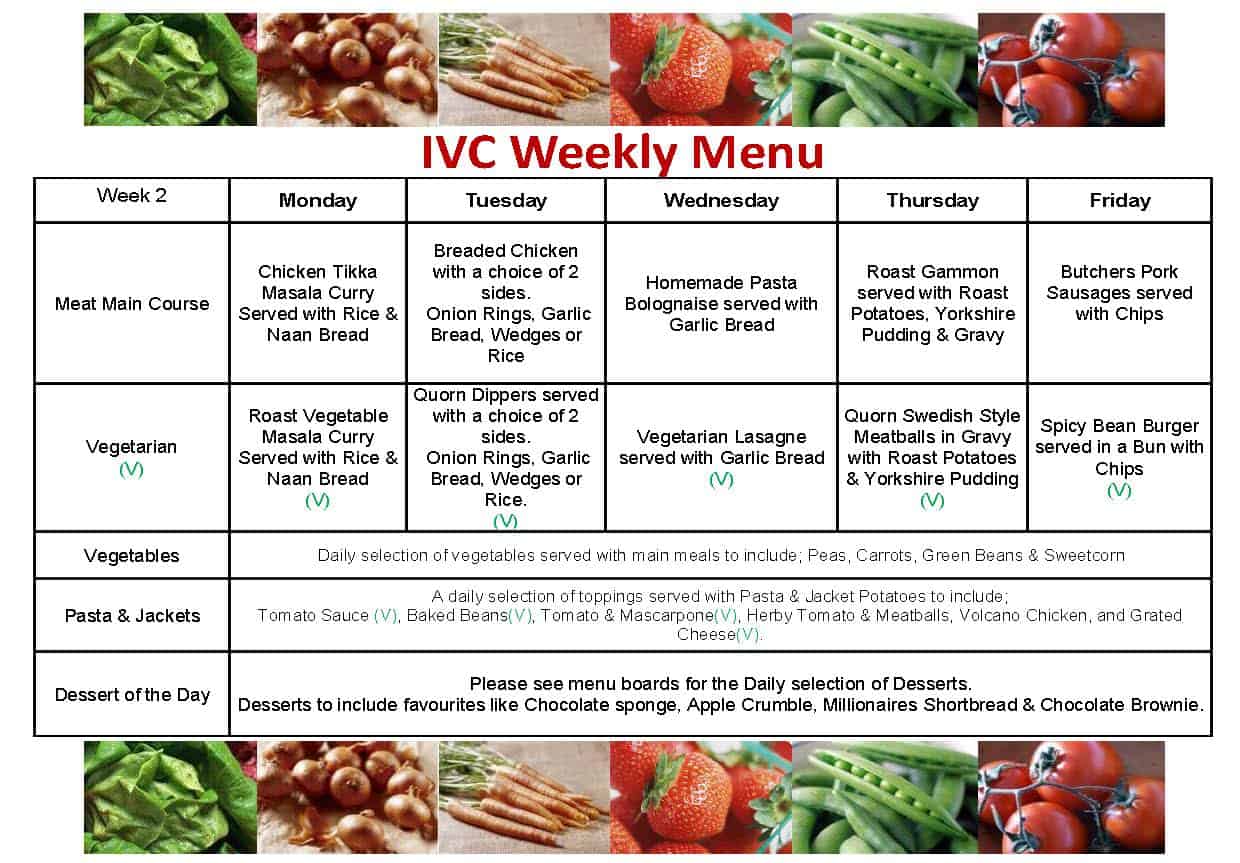 IVC Weekly Menu Cycle Week 2