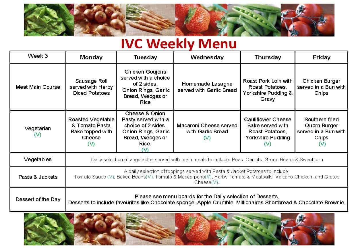 IVC Weekly Menu Cycle Week 3