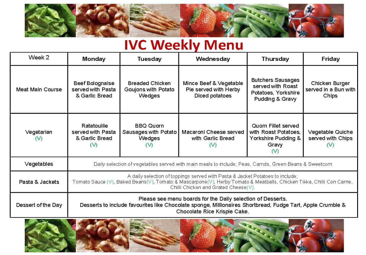 IVC Weekly Menu Cycle Week 2